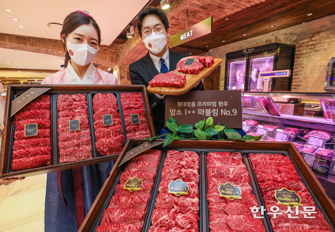 설 명절을 앞두고 현대백화점이 ‘프리미엄 한우’ 7만3000세트를 준비했다고 밝혔다. (현대백화점 제공)